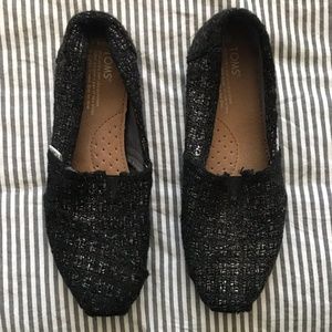 Never Worn Black Sparkle Toms